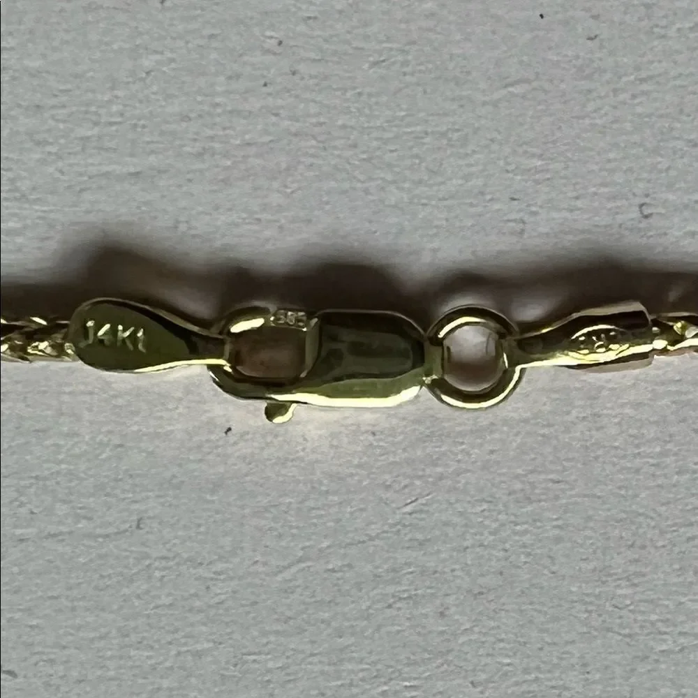 14K real gold 1.6mm Franco RD Chain | Fancy Chain Bracelet | Birthday Gift |